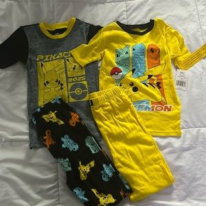 4 pieces Pokémon pajama set. Size 8